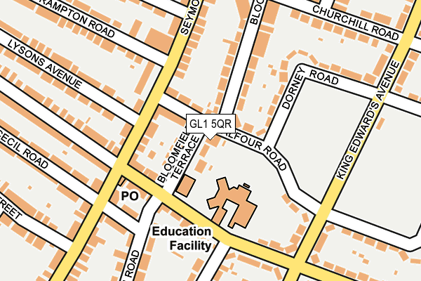 GL1 5QR map - OS OpenMap – Local (Ordnance Survey)