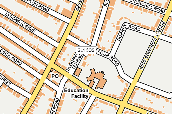 GL1 5QS map - OS OpenMap – Local (Ordnance Survey)