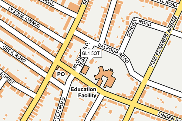 GL1 5QT map - OS OpenMap – Local (Ordnance Survey)