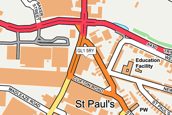 GL1 5RY map - OS OpenMap – Local (Ordnance Survey)