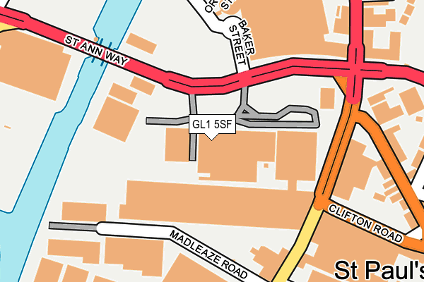 GL1 5SF map - OS OpenMap – Local (Ordnance Survey)