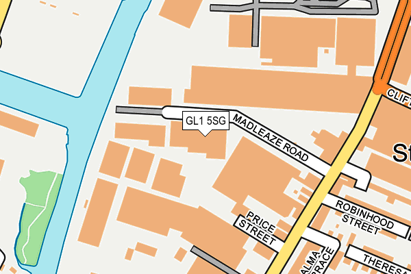 GL1 5SG map - OS OpenMap – Local (Ordnance Survey)