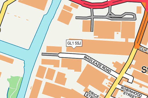 GL1 5SJ map - OS OpenMap – Local (Ordnance Survey)