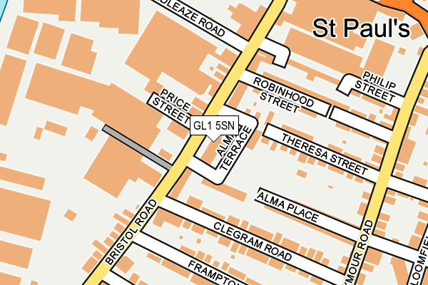 GL1 5SN map - OS OpenMap – Local (Ordnance Survey)