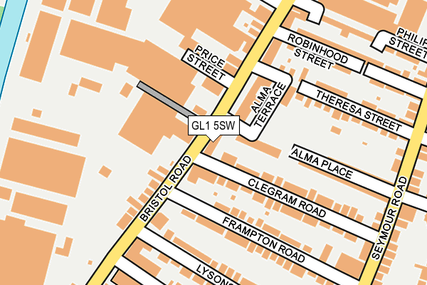 GL1 5SW map - OS OpenMap – Local (Ordnance Survey)