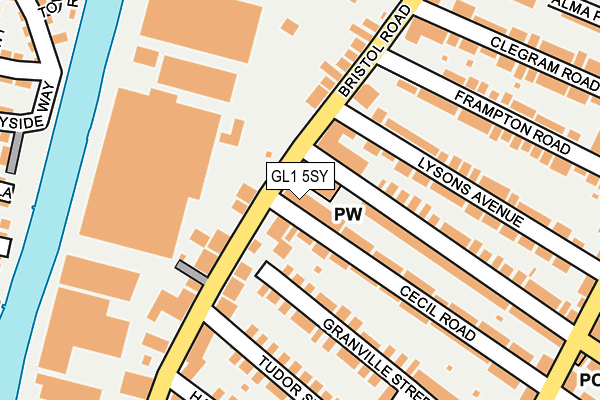 GL1 5SY map - OS OpenMap – Local (Ordnance Survey)