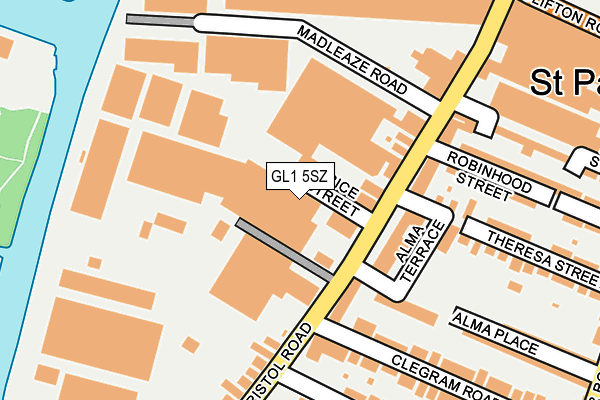 GL1 5SZ map - OS OpenMap – Local (Ordnance Survey)