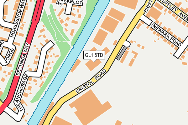 GL1 5TD map - OS OpenMap – Local (Ordnance Survey)