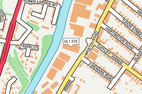 GL1 5TE map - OS OpenMap – Local (Ordnance Survey)