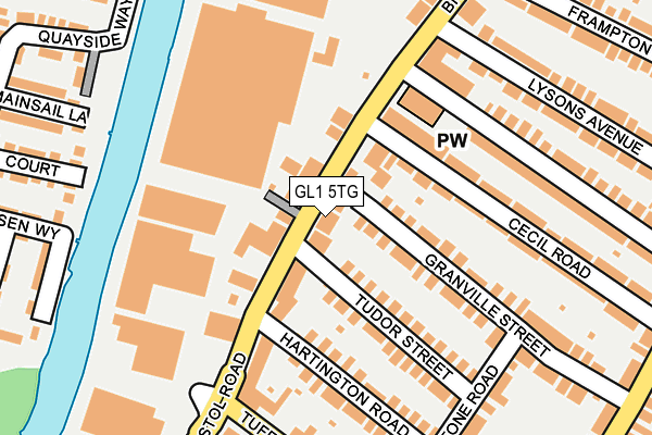 GL1 5TG map - OS OpenMap – Local (Ordnance Survey)