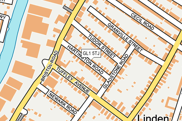 GL1 5TJ map - OS OpenMap – Local (Ordnance Survey)