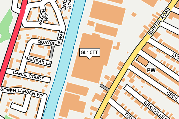 GL1 5TT map - OS OpenMap – Local (Ordnance Survey)