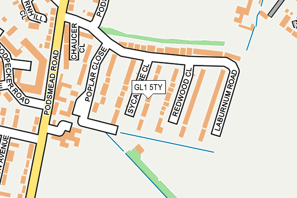 GL1 5TY map - OS OpenMap – Local (Ordnance Survey)