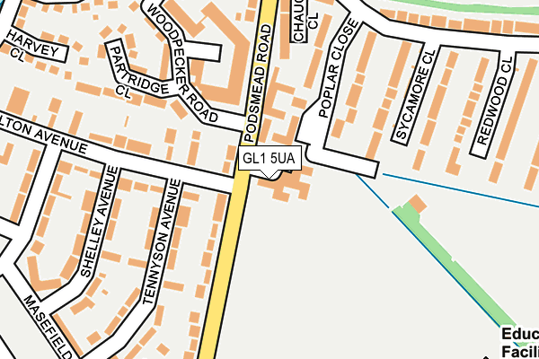 GL1 5UA map - OS OpenMap – Local (Ordnance Survey)
