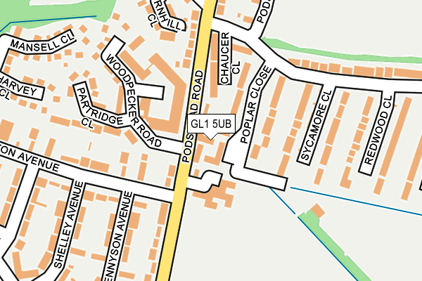 GL1 5UB map - OS OpenMap – Local (Ordnance Survey)