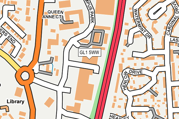 GL1 5WW map - OS OpenMap – Local (Ordnance Survey)