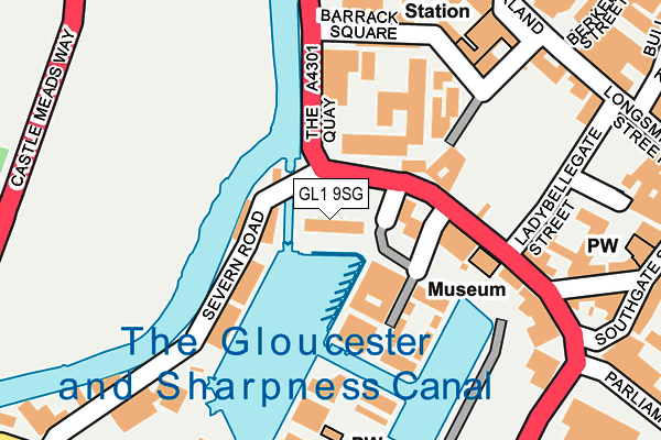 GL1 9SG map - OS OpenMap – Local (Ordnance Survey)