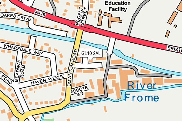 GL10 2AL map - OS OpenMap – Local (Ordnance Survey)