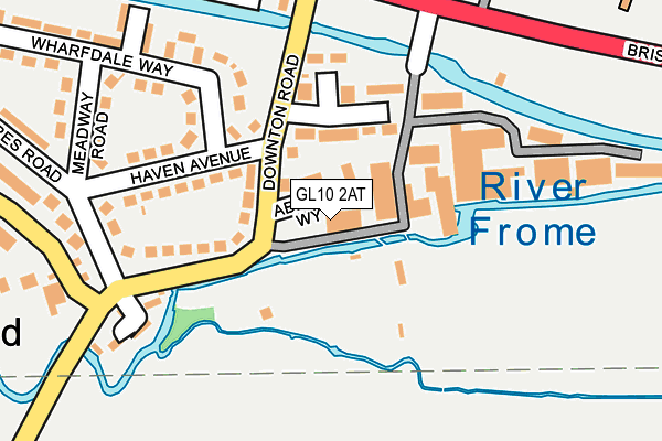 GL10 2AT map - OS OpenMap – Local (Ordnance Survey)