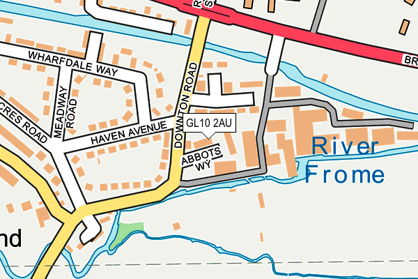 GL10 2AU map - OS OpenMap – Local (Ordnance Survey)