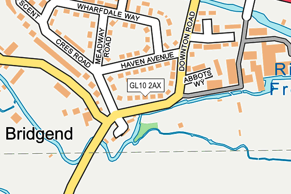 GL10 2AX map - OS OpenMap – Local (Ordnance Survey)