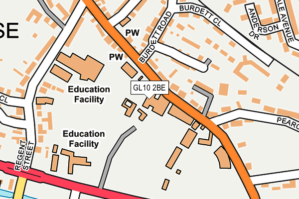 GL10 2BE map - OS OpenMap – Local (Ordnance Survey)