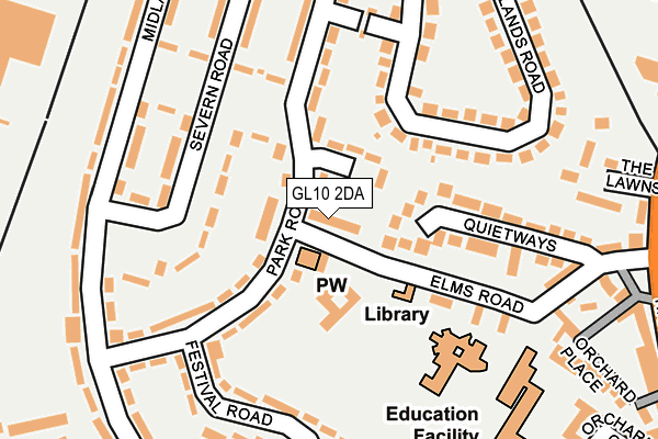 GL10 2DA map - OS OpenMap – Local (Ordnance Survey)