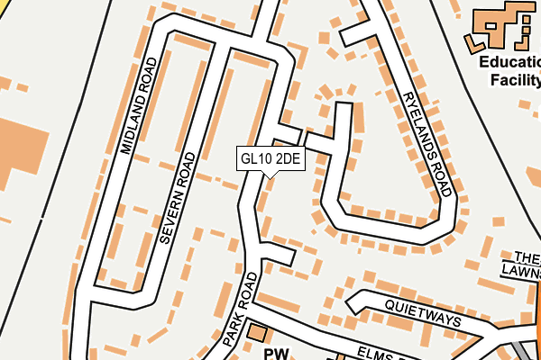 GL10 2DE map - OS OpenMap – Local (Ordnance Survey)