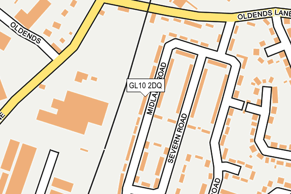 GL10 2DQ map - OS OpenMap – Local (Ordnance Survey)