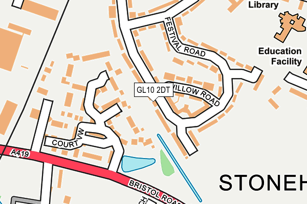 GL10 2DT map - OS OpenMap – Local (Ordnance Survey)