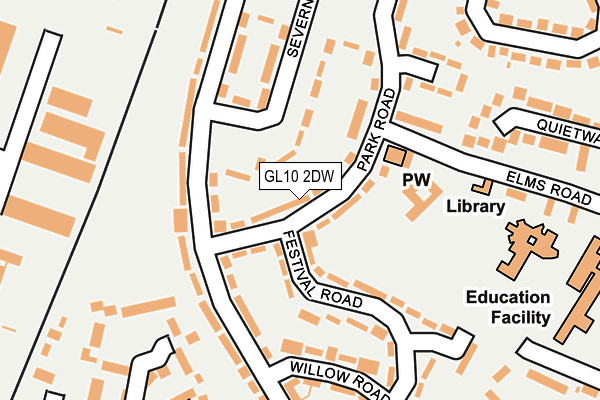 GL10 2DW map - OS OpenMap – Local (Ordnance Survey)