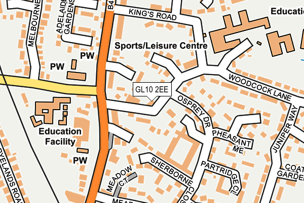 GL10 2EE map - OS OpenMap – Local (Ordnance Survey)