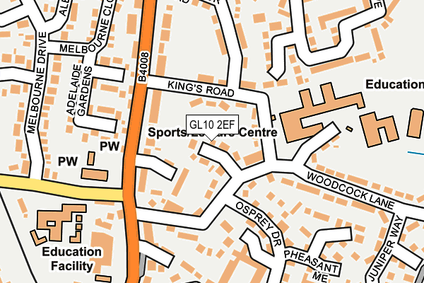 GL10 2EF map - OS OpenMap – Local (Ordnance Survey)