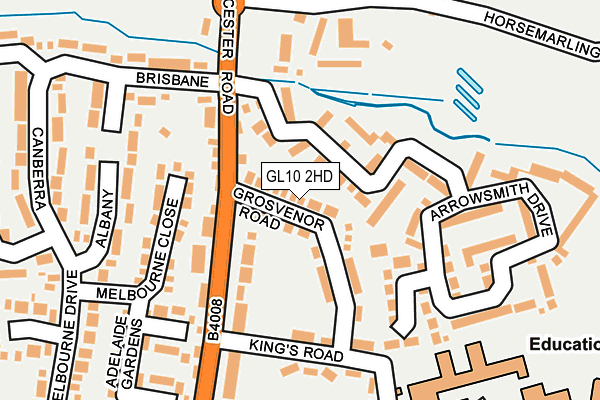 Map of RYEFORD ESTATE ROAD LTD at local scale