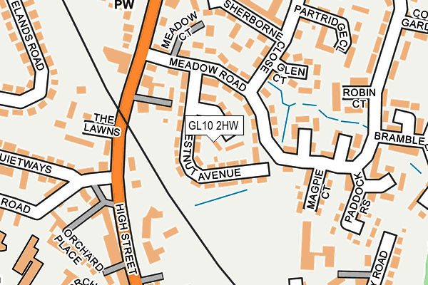 GL10 2HW map - OS OpenMap – Local (Ordnance Survey)