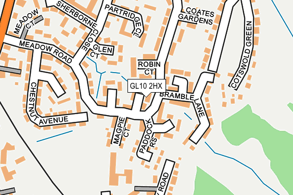 GL10 2HX map - OS OpenMap – Local (Ordnance Survey)