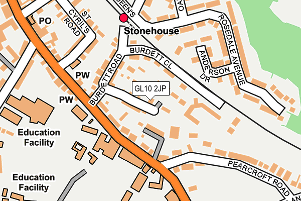 GL10 2JP map - OS OpenMap – Local (Ordnance Survey)