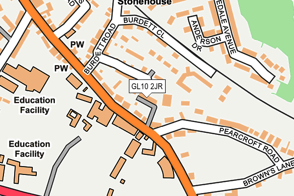 GL10 2JR map - OS OpenMap – Local (Ordnance Survey)