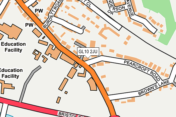 GL10 2JU map - OS OpenMap – Local (Ordnance Survey)