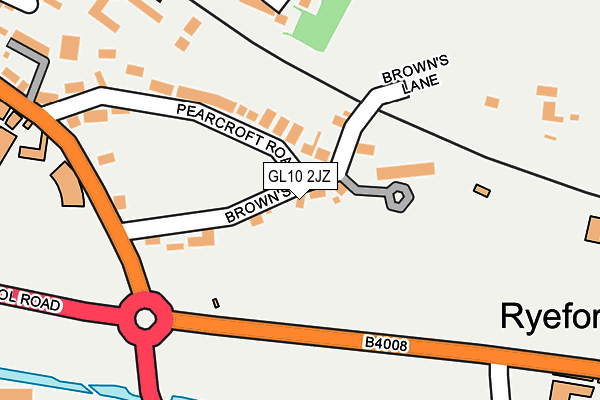 GL10 2JZ map - OS OpenMap – Local (Ordnance Survey)