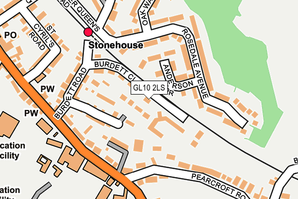 GL10 2LS map - OS OpenMap – Local (Ordnance Survey)