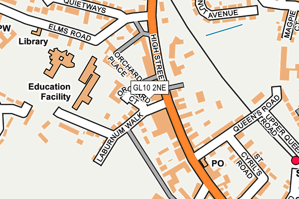 GL10 2NE map - OS OpenMap – Local (Ordnance Survey)