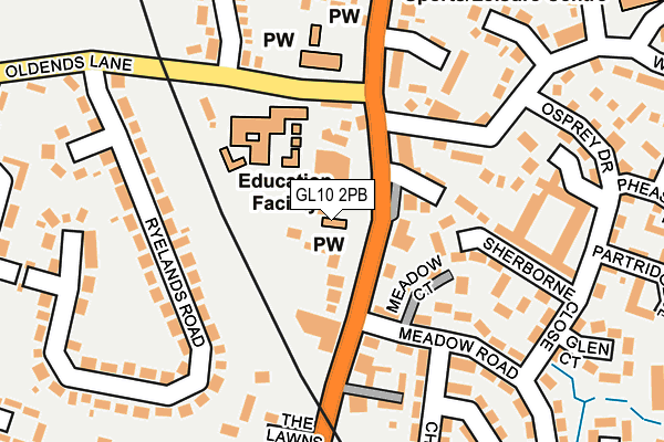 GL10 2PB map - OS OpenMap – Local (Ordnance Survey)