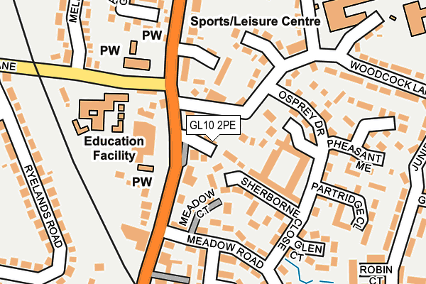 GL10 2PE map - OS OpenMap – Local (Ordnance Survey)