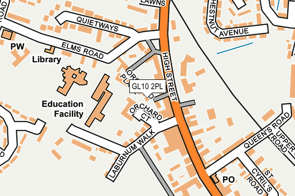 GL10 2PL map - OS OpenMap – Local (Ordnance Survey)