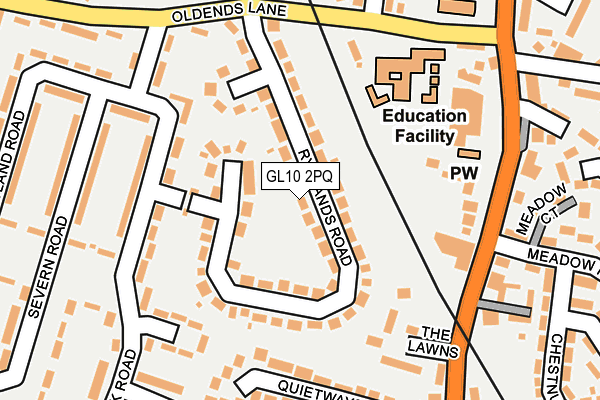 GL10 2PQ map - OS OpenMap – Local (Ordnance Survey)
