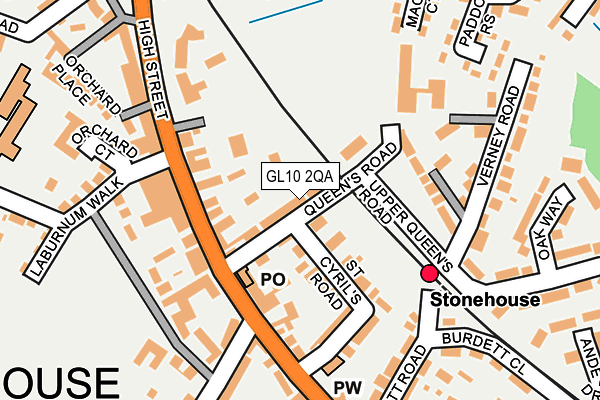 GL10 2QA map - OS OpenMap – Local (Ordnance Survey)
