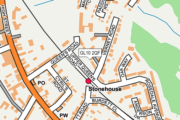 GL10 2QF map - OS OpenMap – Local (Ordnance Survey)