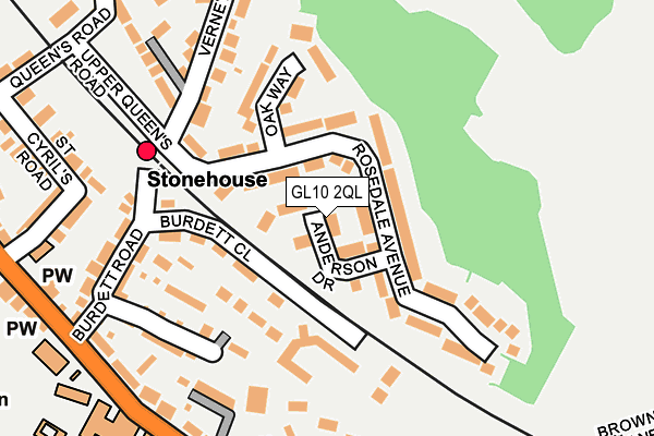 GL10 2QL map - OS OpenMap – Local (Ordnance Survey)