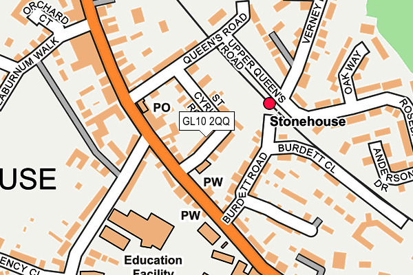 GL10 2QQ map - OS OpenMap – Local (Ordnance Survey)